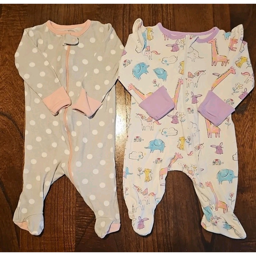 Wonder Nation Unicorn Sleepwear Baby Girl 3-6 month Lot